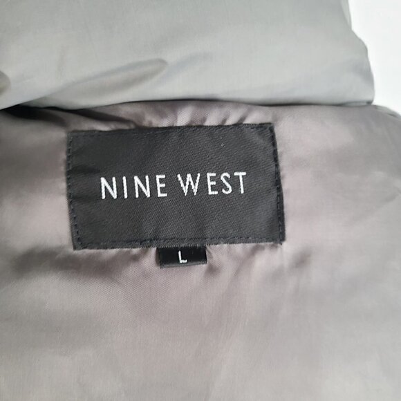 Nine West Army Olive Green Puffer Fur Detachable Hood Down Feather Parka Jacket - Picture 10 of 10